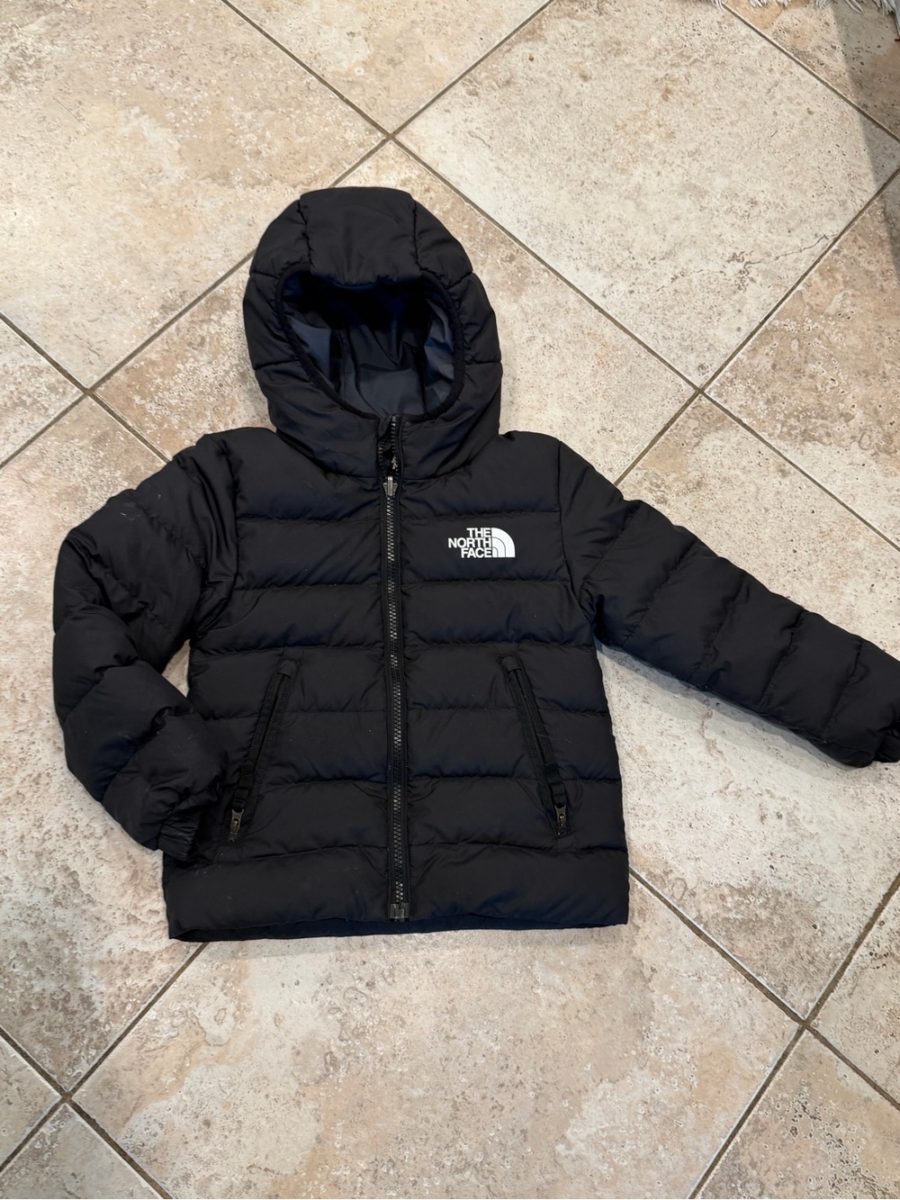The North Face Kids Black Hooded Puffer Jacket